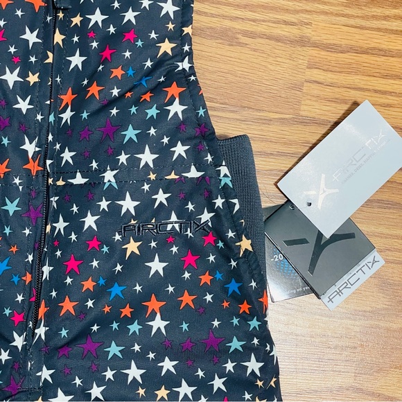 Rainbow star printed kids snow bib overalls- brand new with tags - Picture 2 of 6